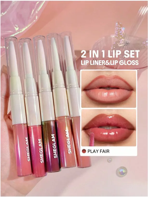 مداد لب و لیپ گلاس دوطرفه شیگلم (Lip Rules Liner & Gloss Pen)